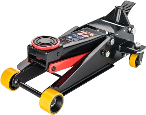 Vigor Hydraulik-Rangier-Wagenheber (Belastbarkeit: bis zu 3 t, Gewicht: 31 kg) V6029, Schwarz-Rot, bis 3 Tonnen