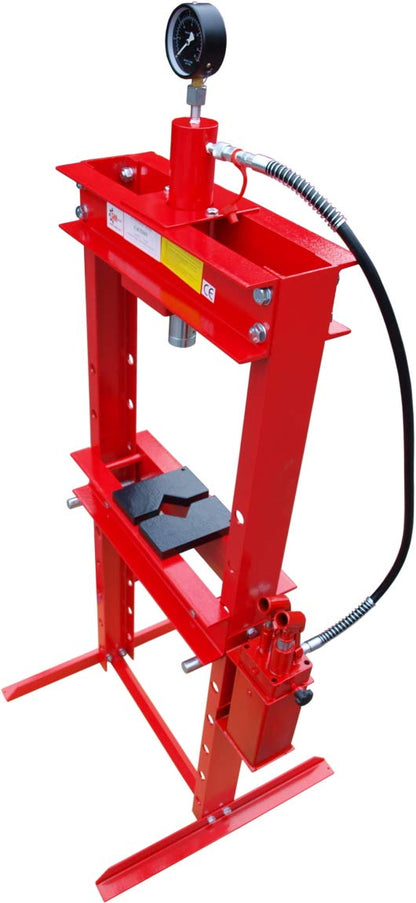 Carmax Werkstattpresse 20T Hydraulikpresse mit 2-Pumpen hydraulisch Rahmenpresse Presse, kompatible mit Auto, 20000 kg