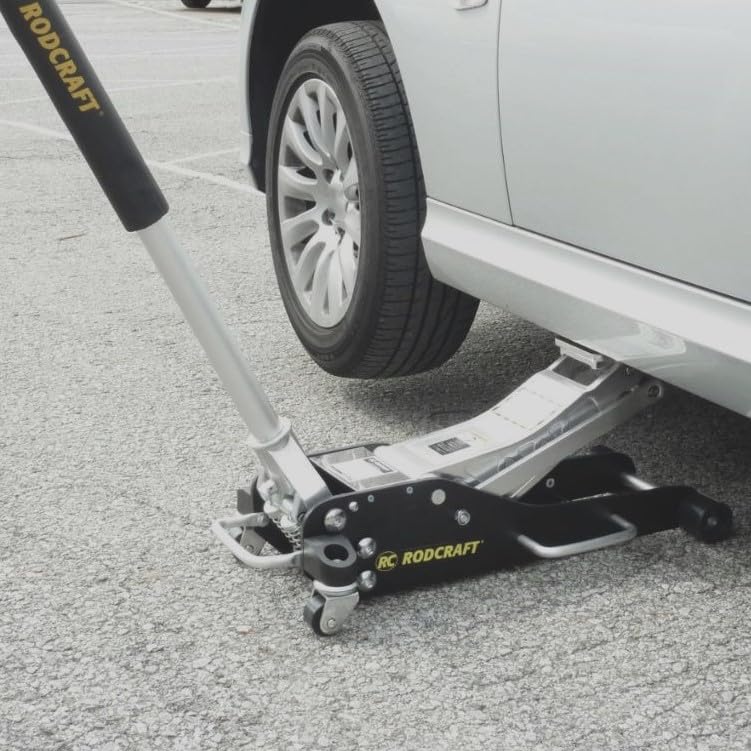 Rodcraft RH201 Rangier-Wagenheber – 2 Tonnen Hubkraft, Höhe 85-460 mm, 695 mm Chassis, 20,5 kg, schwarz-silber