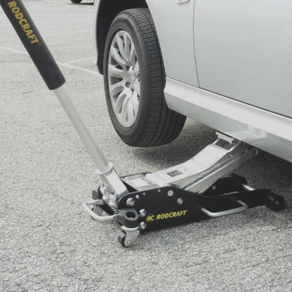 Rodcraft RH201 Rangier-Wagenheber – 2 Tonnen Hubkraft, Höhe 85-460 mm, 695 mm Chassis, 20,5 kg, schwarz-silber