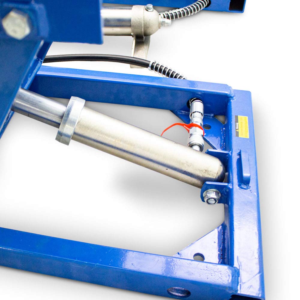 BITUXX® 2er Set hydraulische Auffahrrampen für PKW – höhenverstellbar, Wartungsrampe, Hebebühne, blau