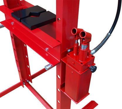 Carmax Werkstattpresse 20T Hydraulikpresse mit 2-Pumpen hydraulisch Rahmenpresse Presse, kompatible mit Auto, 20000 kg