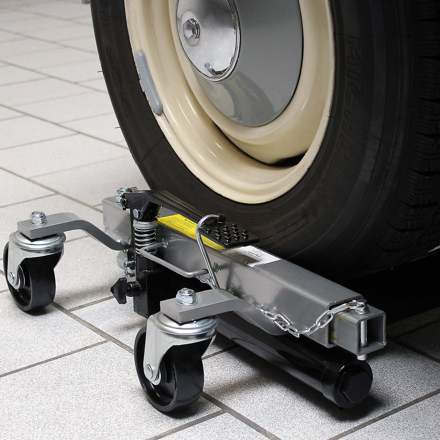 Wiltec PKW Rangierhilfe – 2x hydraulische Wagenheber, je 680 kg Tragkraft, geeignet für Reifen bis 30 cm Breite